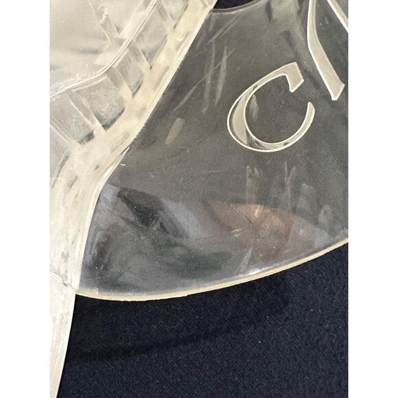 Gucci Size 11 Logo Transparent Clear Chunky Mule Sandals Block Heel Slides - Picture 16 of 16